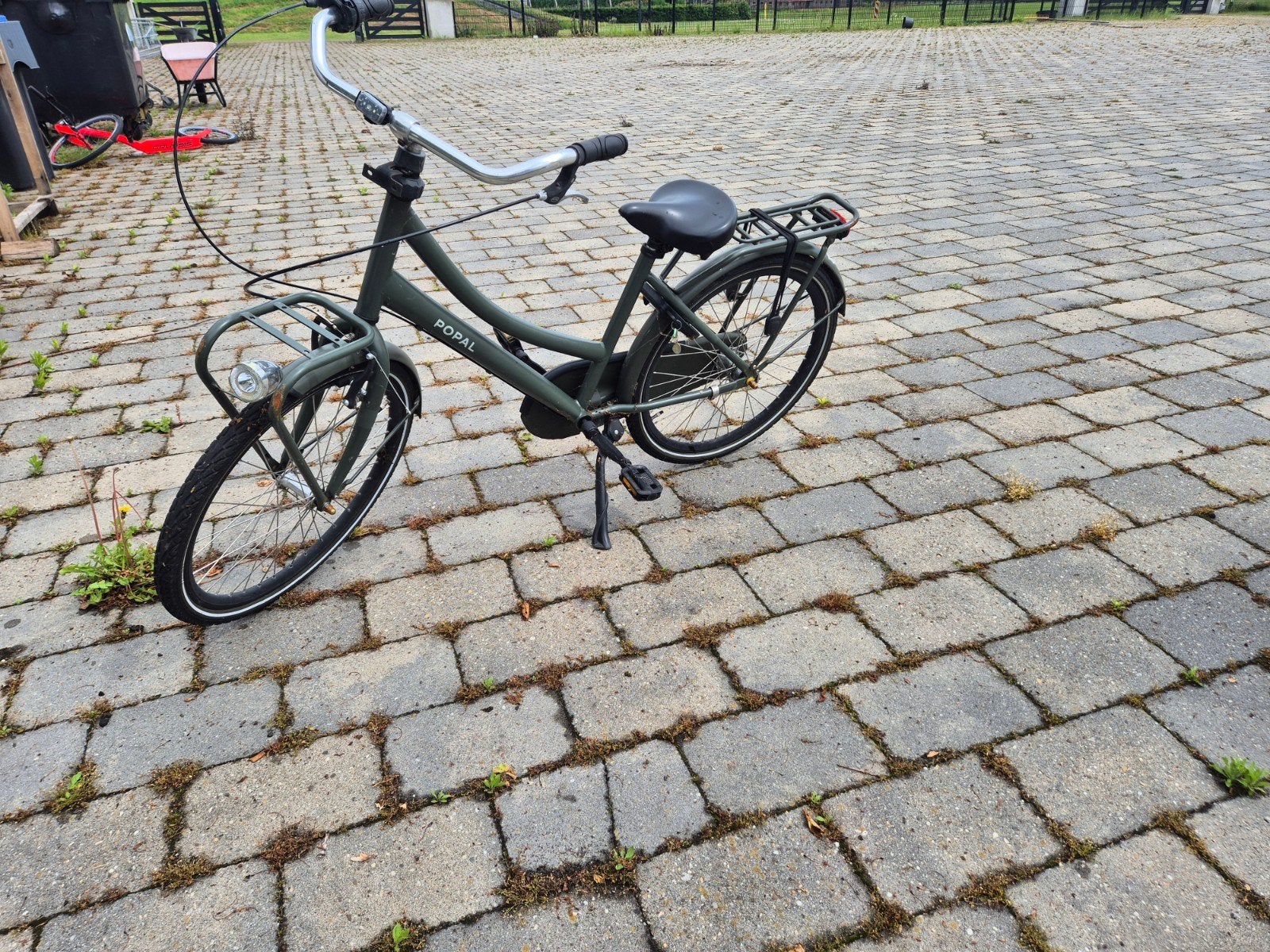 Popal Daily Dutch transportfiets kinderfiets - legergroen, Fietsen en Brommers, Fietsen | Dames | Damesfietsen, Gebruikt, Velgrem