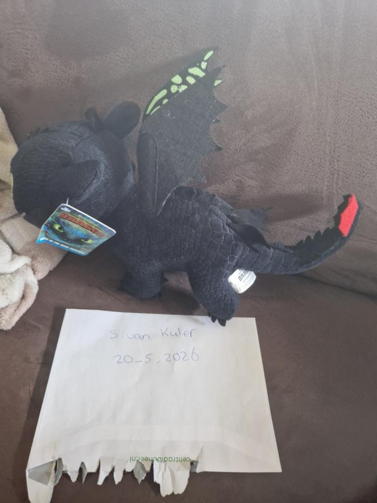 KNUFFEL TOOTHLESS VAN FILM HOW TO TRAIN YOUR DRAGON, Ophalen of Verzenden, Nieuw, Overige typen