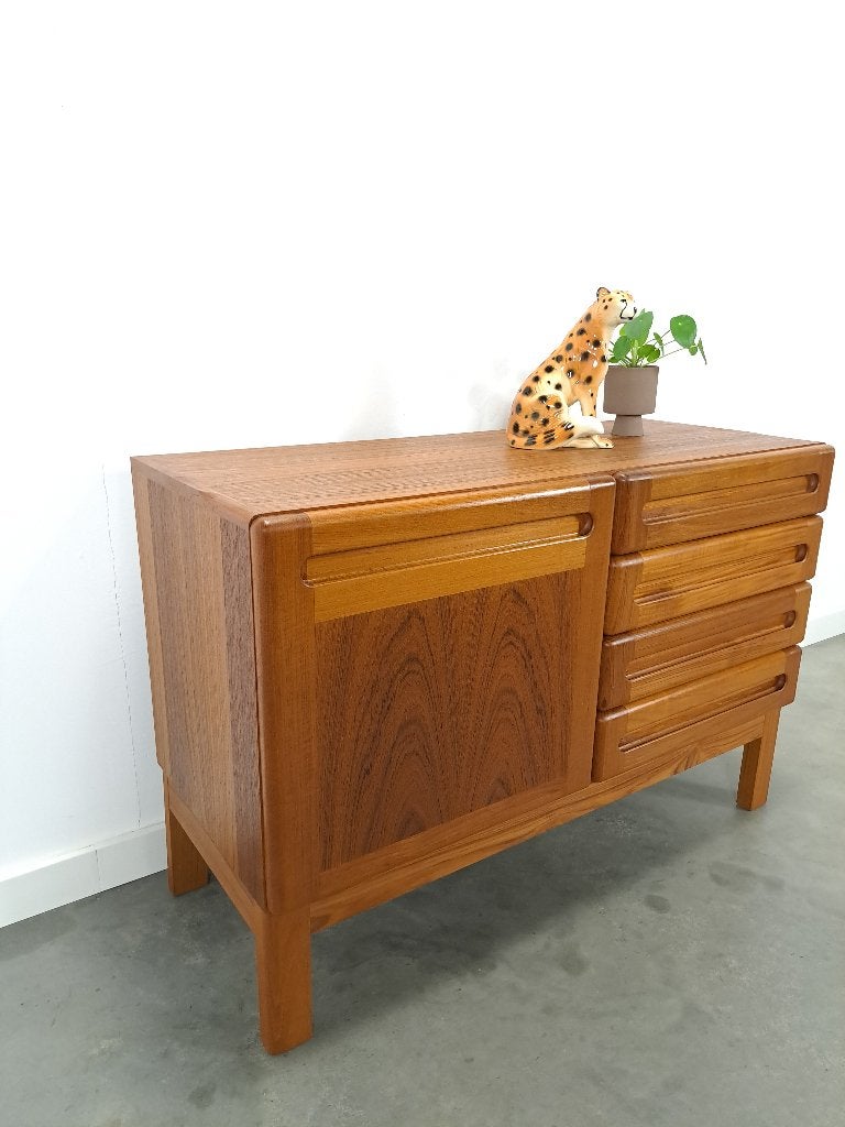 Deens design teak dressoir Dyrlund, Gebruikt, 100 tot 150 cm, Teakhout, Ophalen of Verzenden