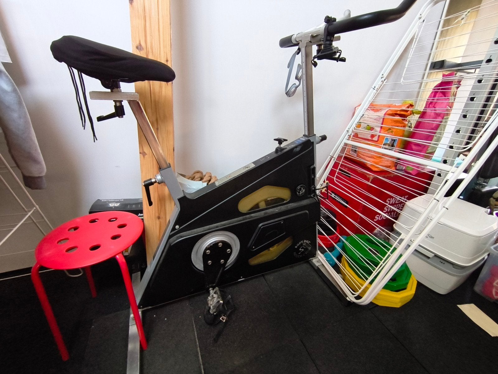 Body Bike Indoor Cycle Spinningfiets, Sport en Fitness, Ophalen, Gebruikt, Metaal, Spinningfiets