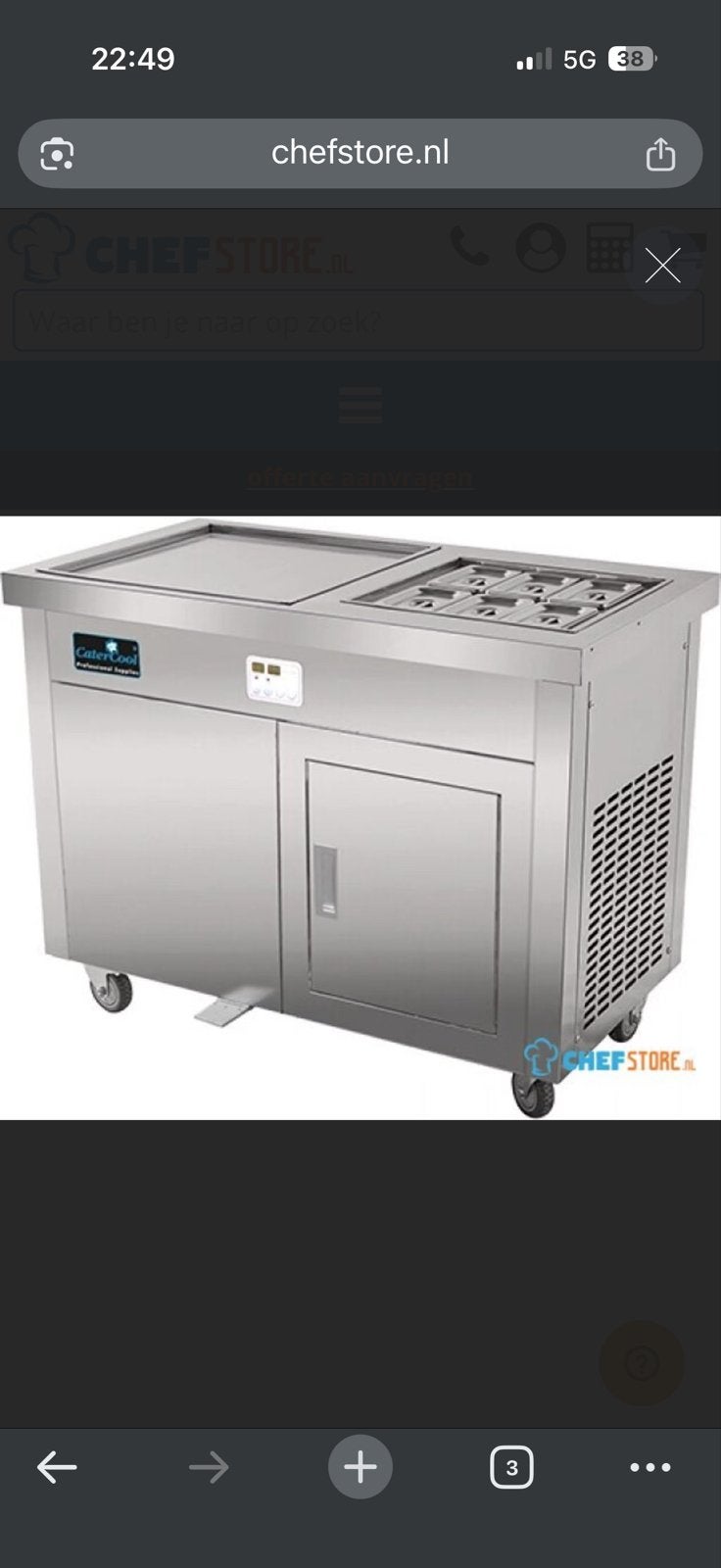 Gebruikte IJsplaat Machine - CaterCool, Ophalen of Verzenden, Gebruikt