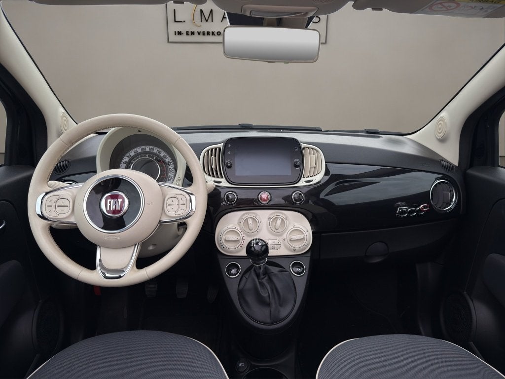 Fiat 500C 1.2 Lounge 2020 ZWART | Cabriolet | Apple CarPlay, Auto's, Keurmerk '100% Onderhouden', Gebruikt, 4 cilinders, Cabriolet