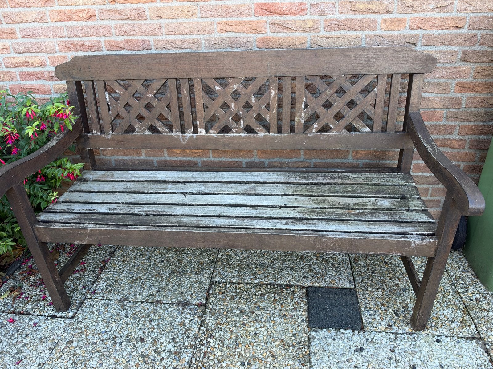 Houten tuinbank, Ophalen, Gebruikt, Hout