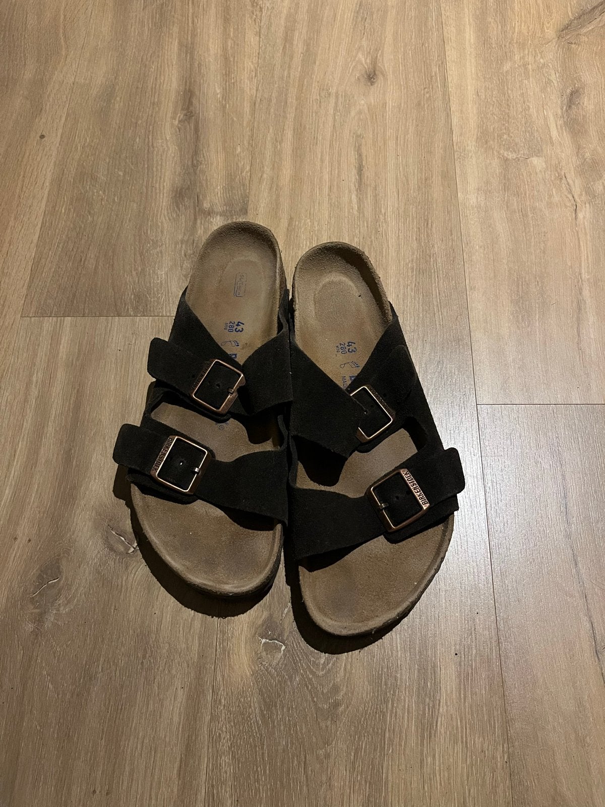 Birkenstock slippers maat 43 heren, Ophalen of Verzenden, Gedragen, Zwart, Sandalen
