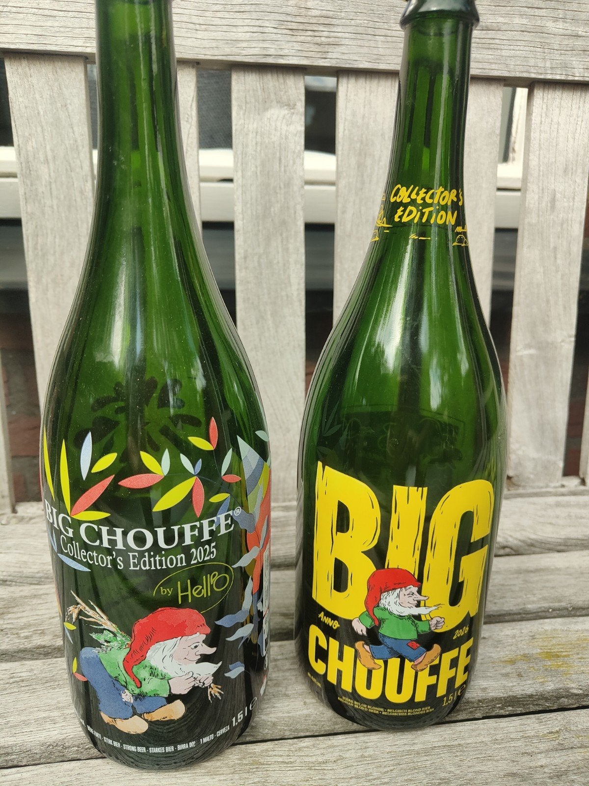 2 Lege Big Chouffe flessen Collectors Edition 2025- 2026, Ophalen of Verzenden, Flesje(s), Overige merken