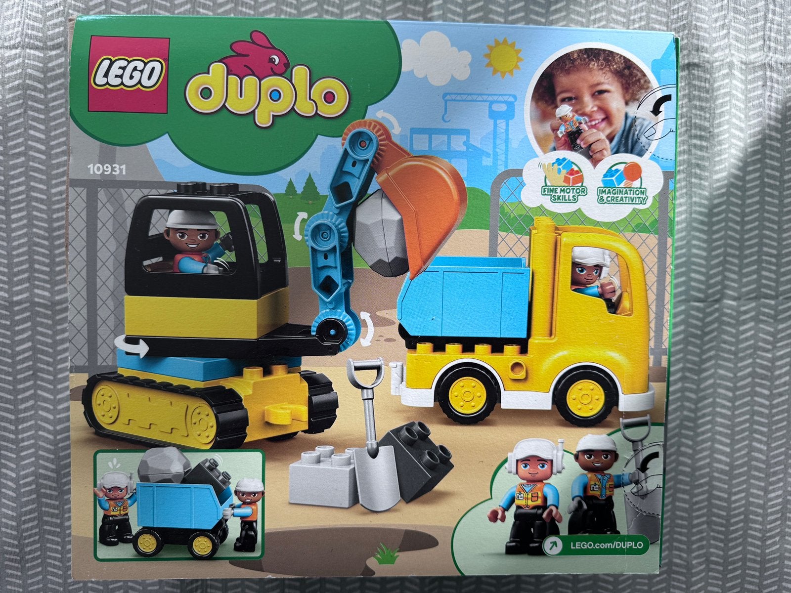 LEGO Duplo 10931 Vrachtwagen & Graafmachine – Complete set, Ophalen of Verzenden, Zo goed als nieuw, Duplo