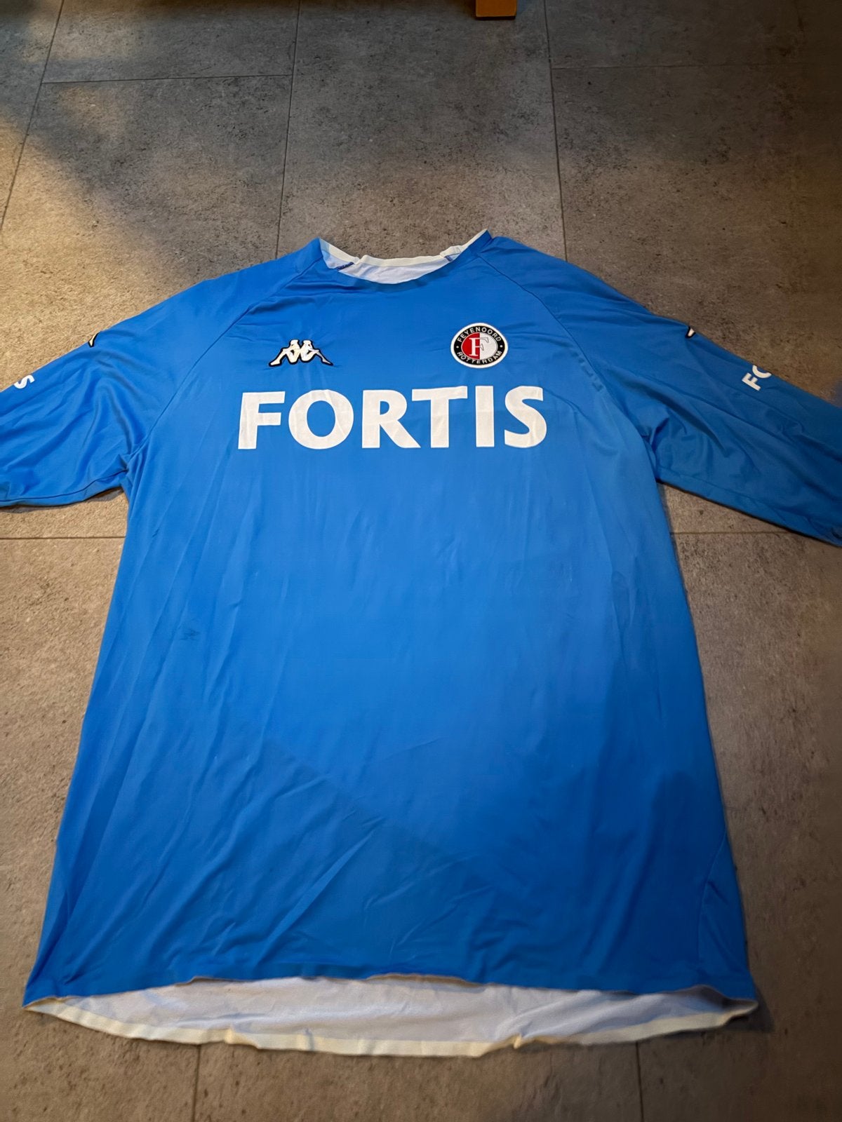 Feyenoord uitshirt 2006/2007 4XL blauw - Kappa Fortis, Ophalen, Blauw, Overige maten, Voetbal