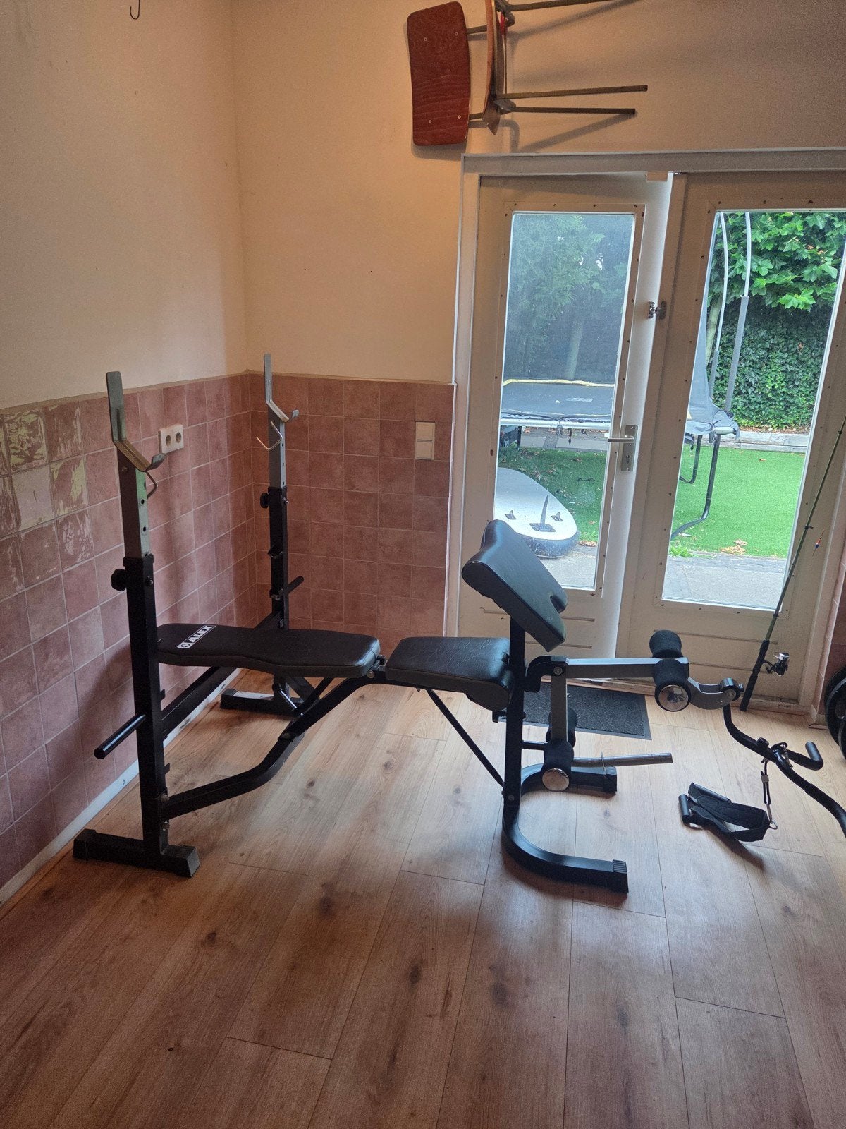 Universele Halterbank met Leg Curl en Preacher Curl, Ophalen, Gebruikt, Rug, Fitnessbank