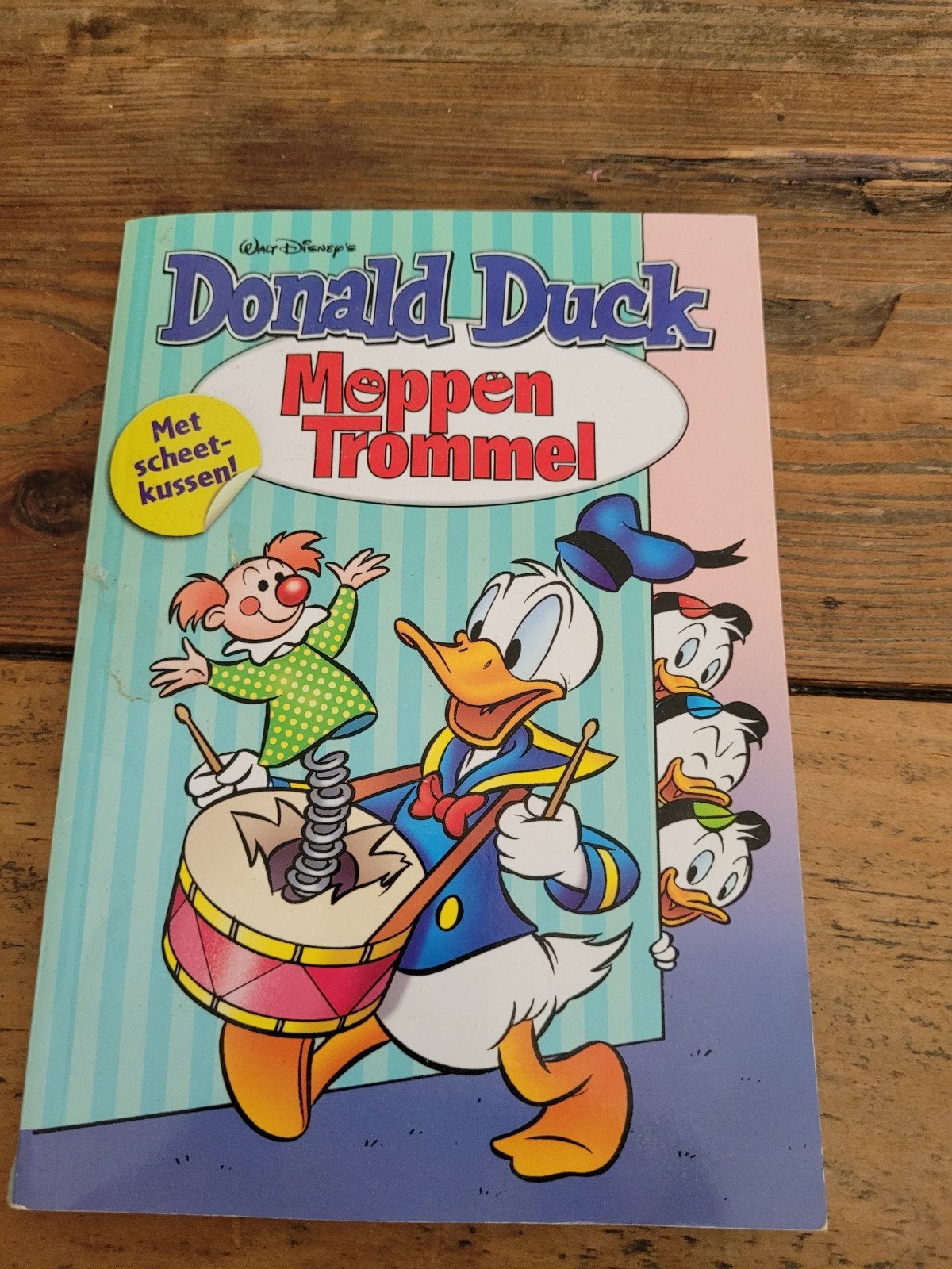 Donald Duck Meppen Trommel, Eén stripboek, Ophalen of Verzenden, Zo goed als nieuw, Walt Disney