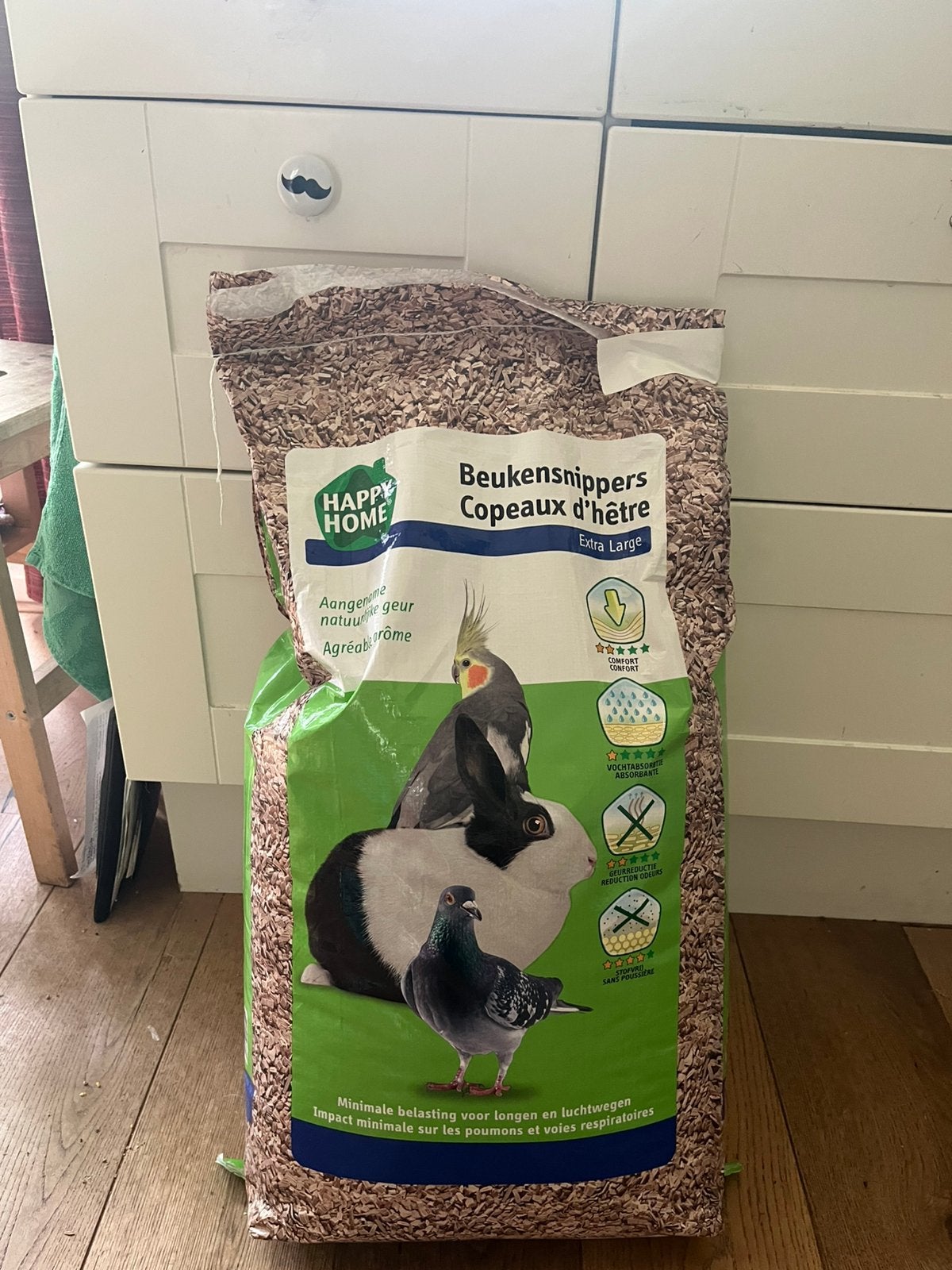 Vrijwel volle zak beukensnippers (50 l), Ophalen, Kooi-accessoires