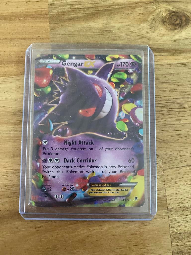 Gengar EX #34 Pokémon Kaart, Verzenden, Zo goed als nieuw, Losse kaart, Foil