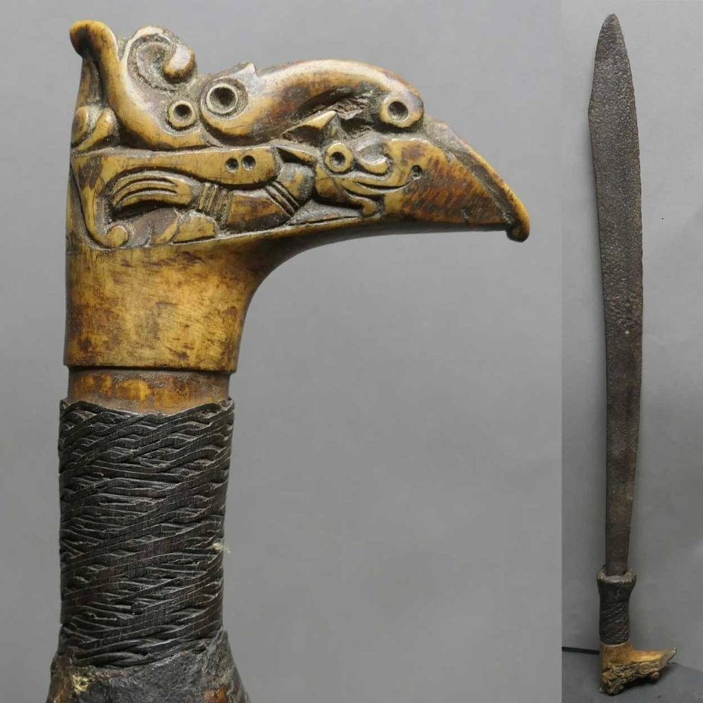 Mandau MU1 Koppensnellers zwaard Borneo tribal wapen Dayak, Ophalen of Verzenden