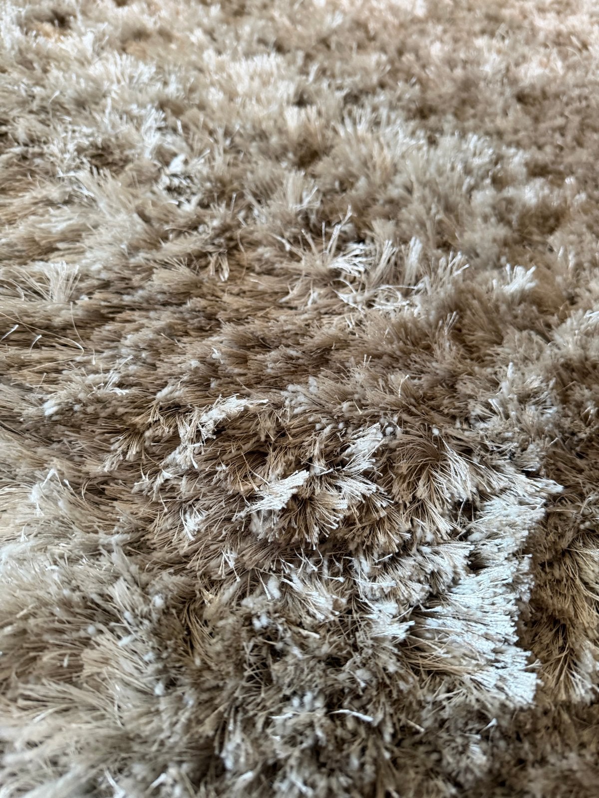 Aesento Pella Shaggy vloerkleed Champagne 160x230cm, Ophalen, Beige, 150 tot 200 cm, 200 cm of meer