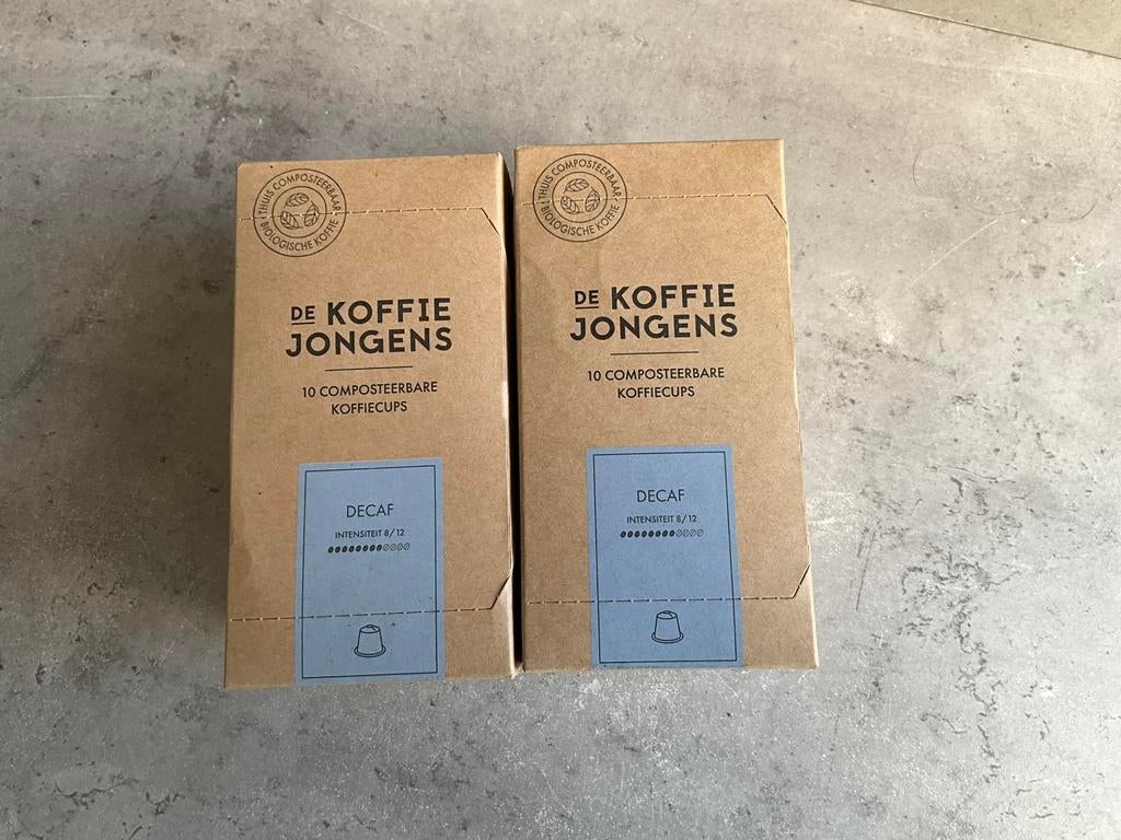 Decafe cups - de koffiejongens - 6 verpakkingen, Ophalen of Verzenden
