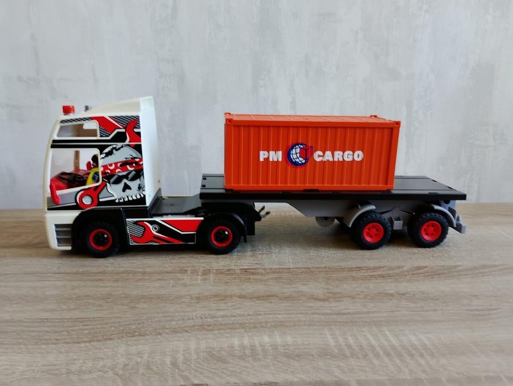 Playmobil vrachtwagen met container, Kinderen en Baby's, Speelgoed | Speelgoedvoertuigen, Ophalen of Verzenden
