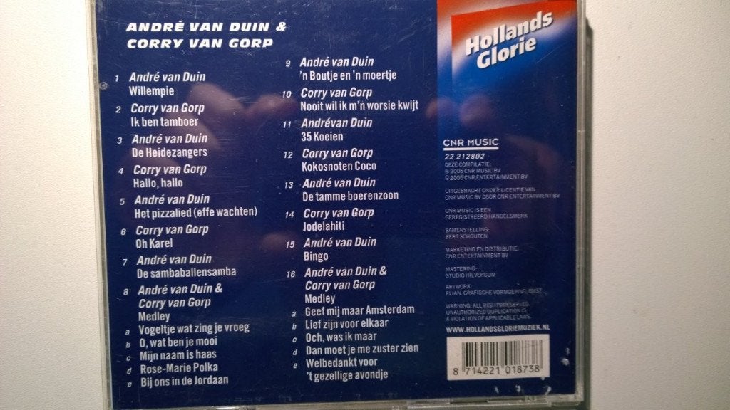 André van Duin & Corry van Gorp - André van Duin & van Gorp, Cd's en Dvd's, Ophalen of Verzenden, Zo goed als nieuw, Feestmuziek