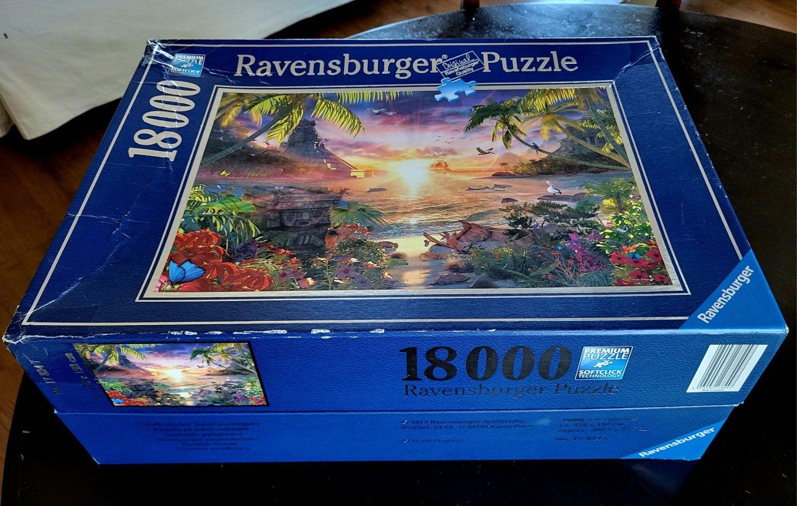 Puzzel 18000 stukjes, paradijselijke zonsondergang, Hobby en Vrije tijd, Denksport en Puzzels, Ophalen, Meer dan 1500 stukjes