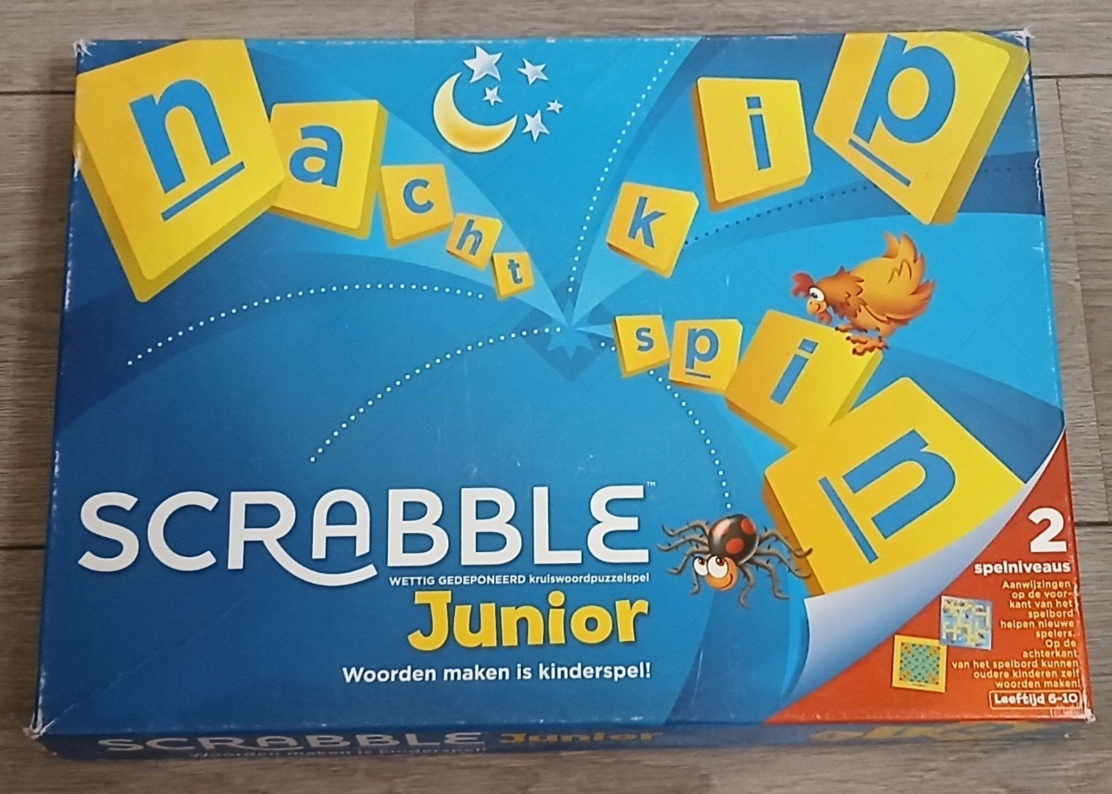 Scrabble Junior, Drie of vier spelers, Ophalen of Verzenden, Gebruikt, Mattel