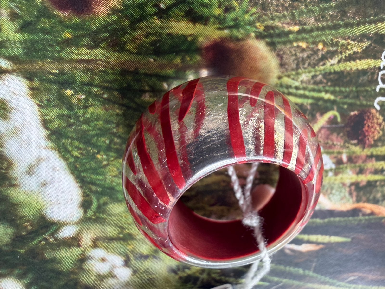 Statement ring ZSISKA BLISS Musee - Rood & Bladzilver, Kunststof, Ophalen of Verzenden, Dame, Rood