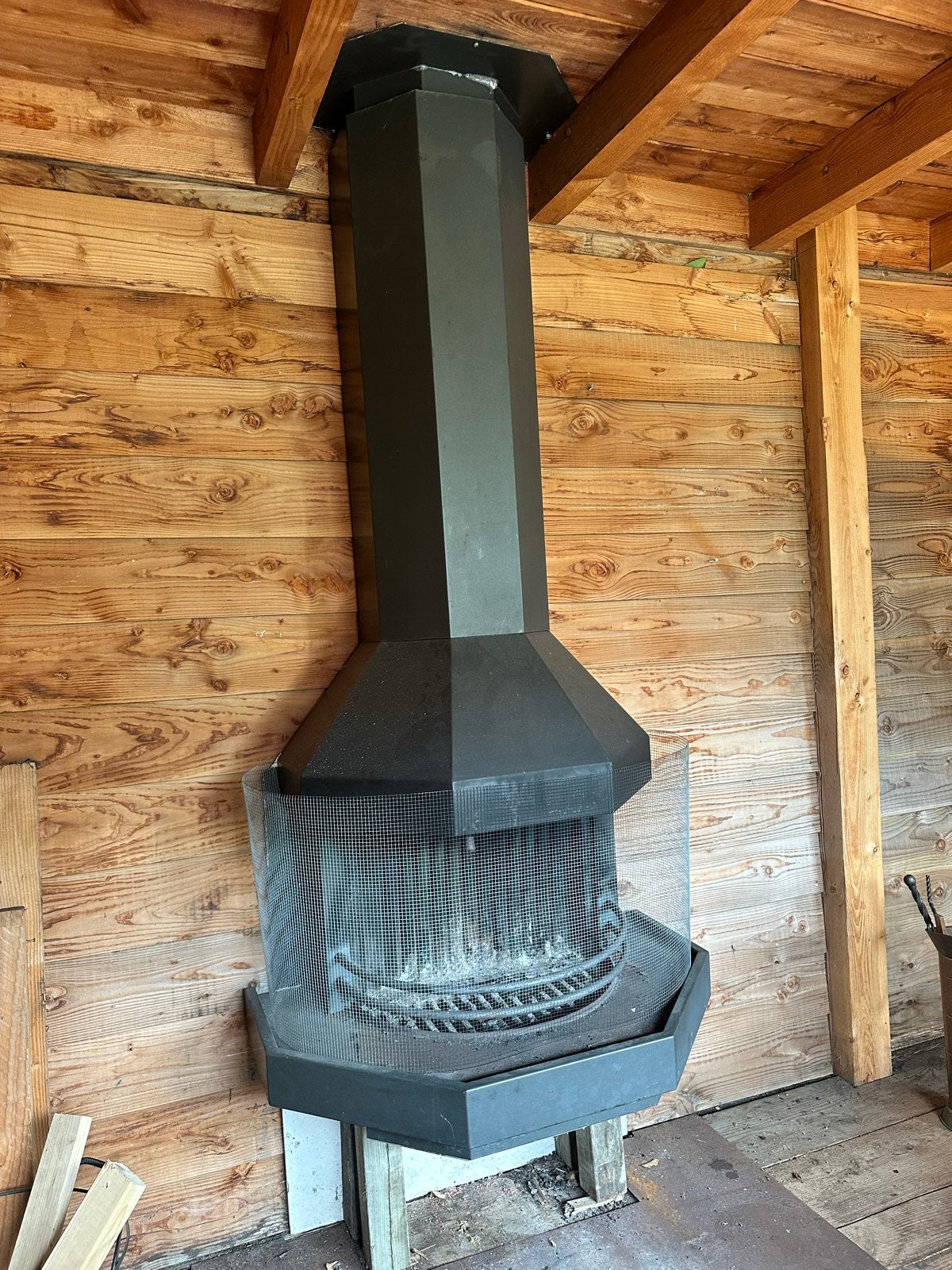 Open haard, Huis en Inrichting, Haarden, Ophalen of Verzenden, Gebruikt, Vrijstaande haard, Houthaard