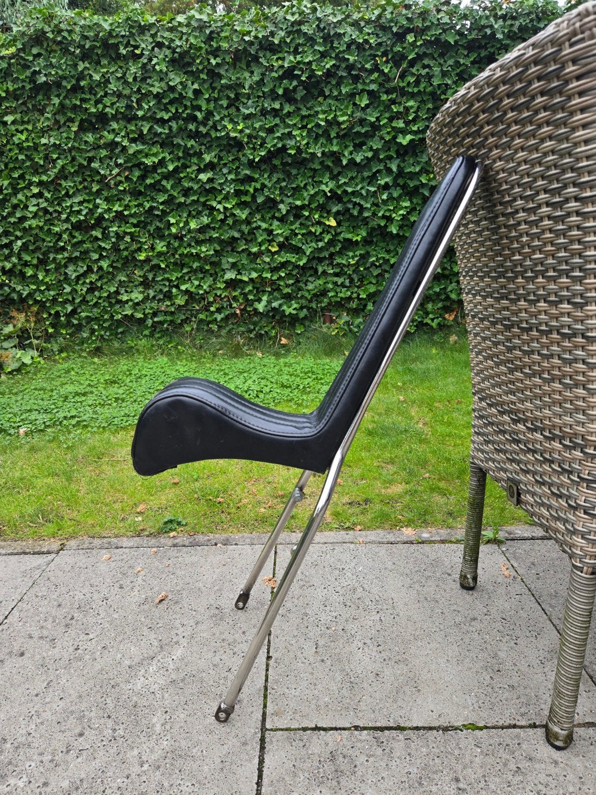 Custom seat met sissybar - Echt Leer & RVS, Ophalen of Verzenden, Gebruikt