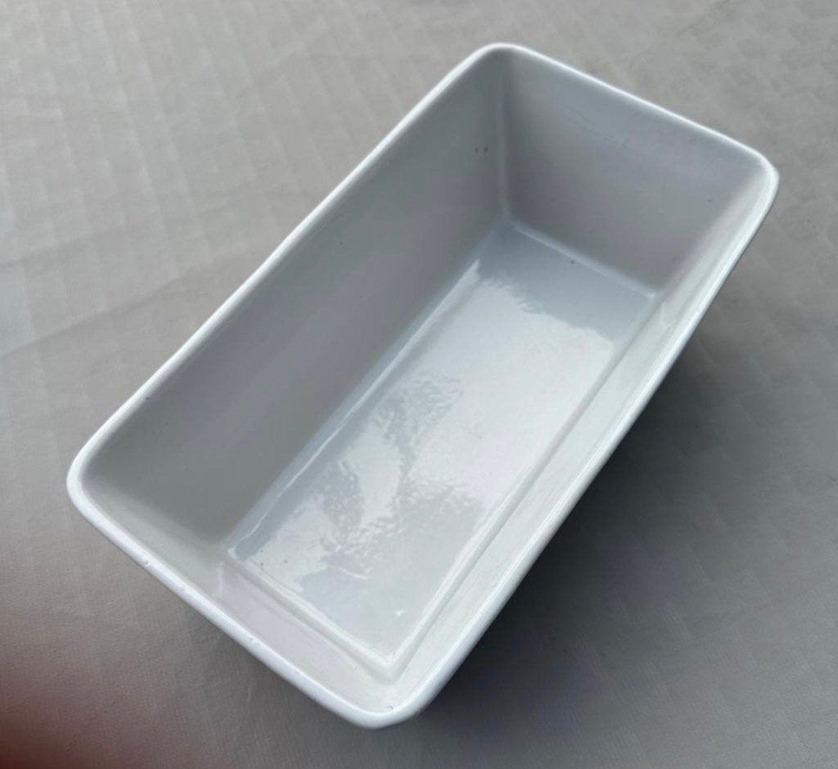 Witte Keramische Ovenschaal - Rechthoekig, Ophalen of Verzenden, Gebruikt