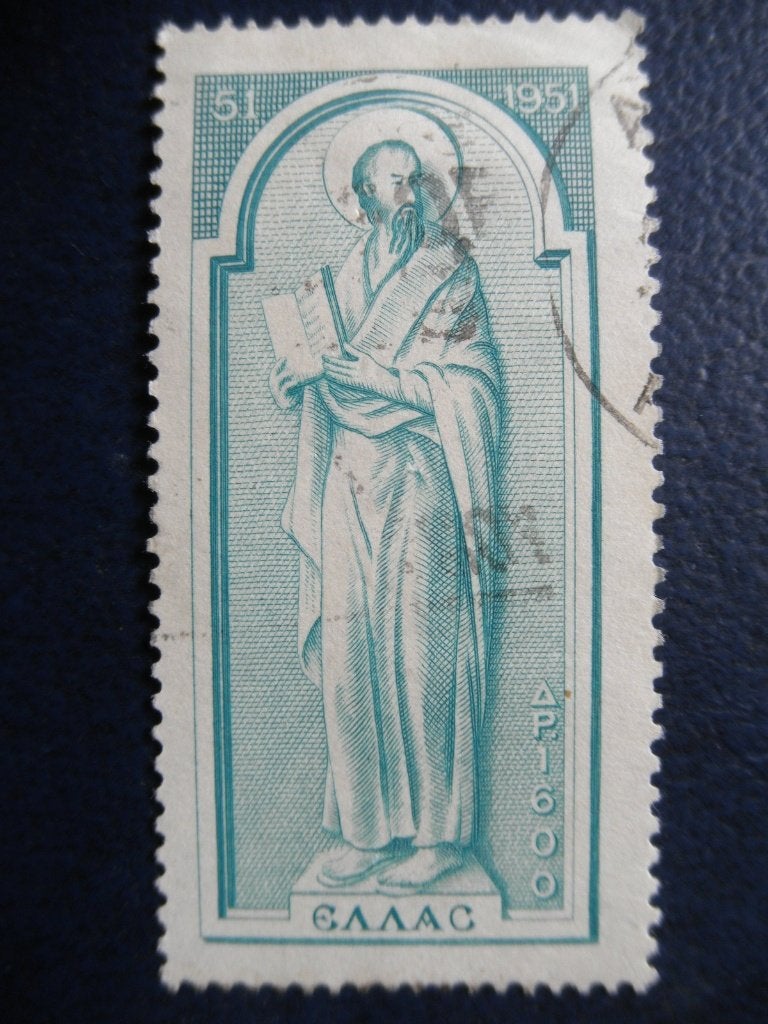 Postzegels Griekenland 1951 nr. 579 apostel - cw. 3,00., Ophalen of Verzenden, Griekenland, Gestempeld