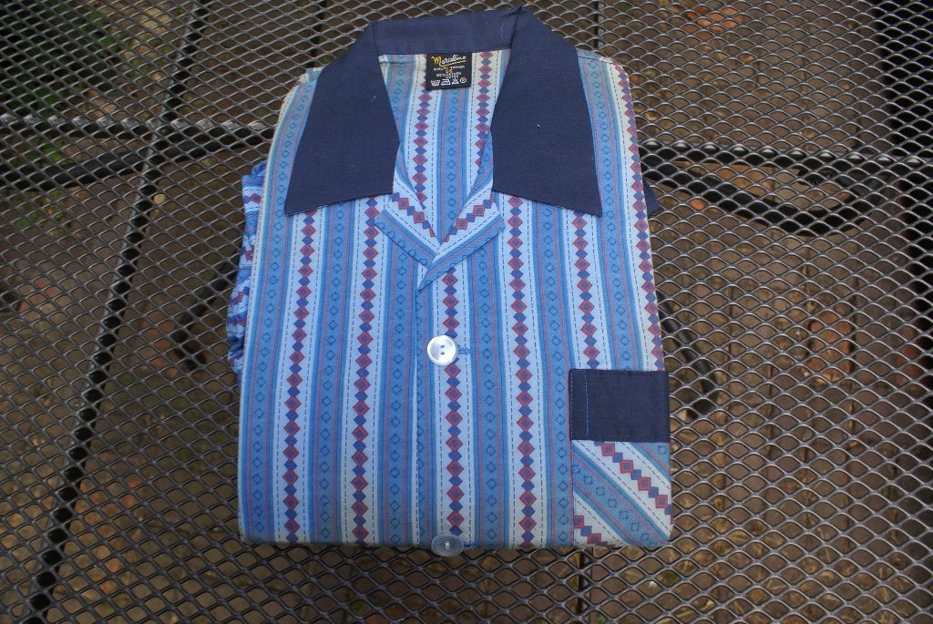 Leuke vintage ongedragen heren pyama gestreept flanel, Verzenden, Nieuw, Maat 56/58 (XL), Mouseline