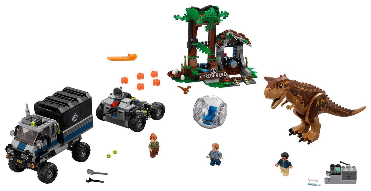 Lego Jurassic World 75929 Carnotaurus Gyrosphere Ontsnapping, Jurassic World, Lego, Ophalen of Verzenden, Zo goed als nieuw