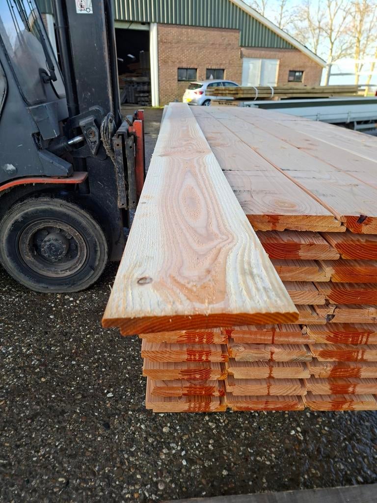 Douglas Zweeds Rabat Planken - Blank, 19 cm breed, Ophalen of Verzenden, Nieuw, 250 cm of meer