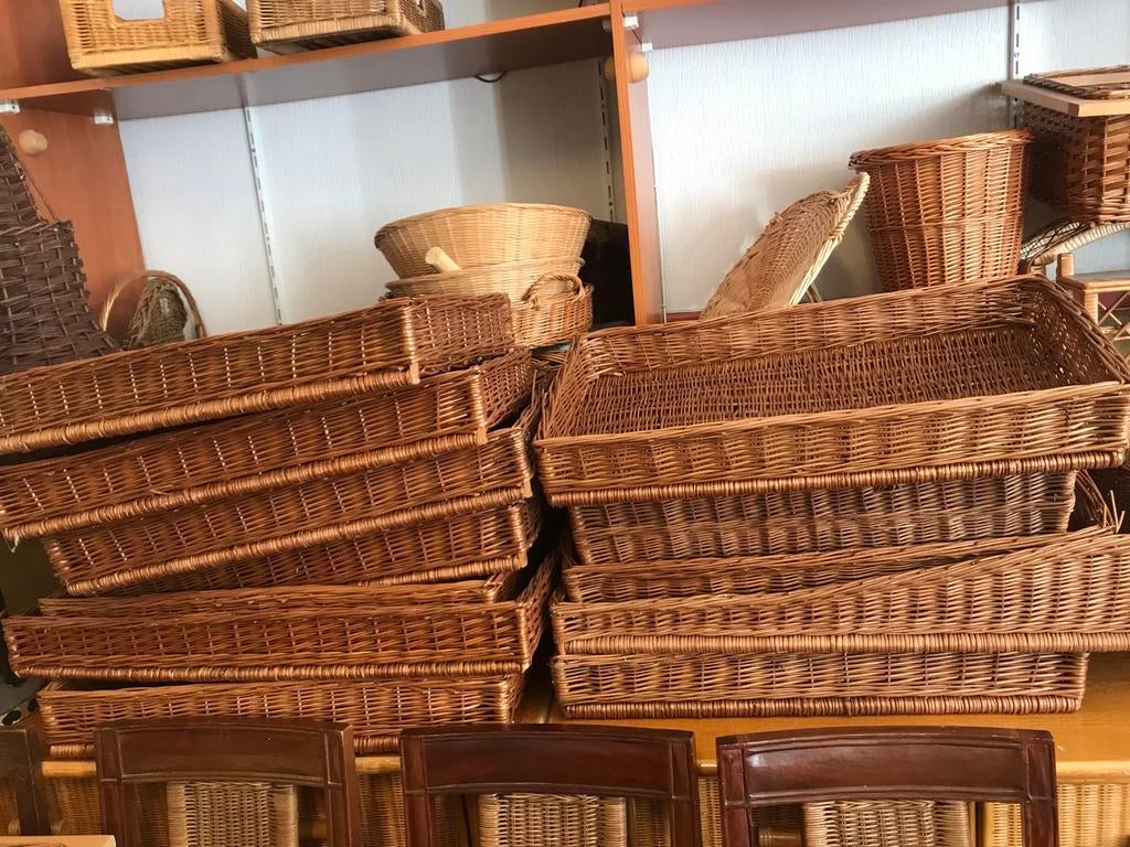 Rotan bakkers manden , verschillende!, Ophalen, Mand, Zo goed als nieuw, Riet