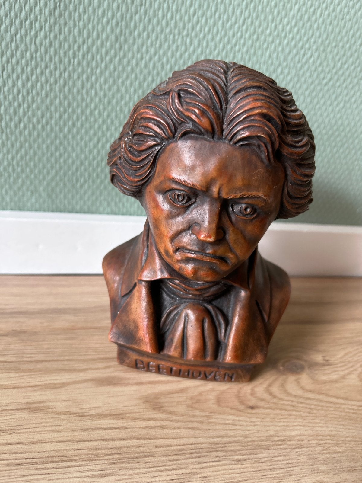 Vintage Buste van Beethoven, Antiek en Kunst, Ophalen, Buste, Handgemaakt, 20 - 50 cm