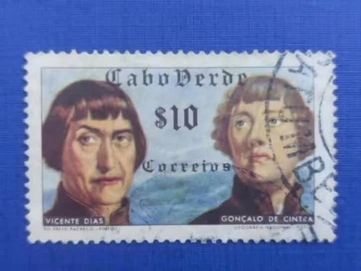 Postzegel Cabo Verde 1952 zegel Ontdekkingsreiziger 03-07, Ophalen of Verzenden, Overige landen, Gestempeld