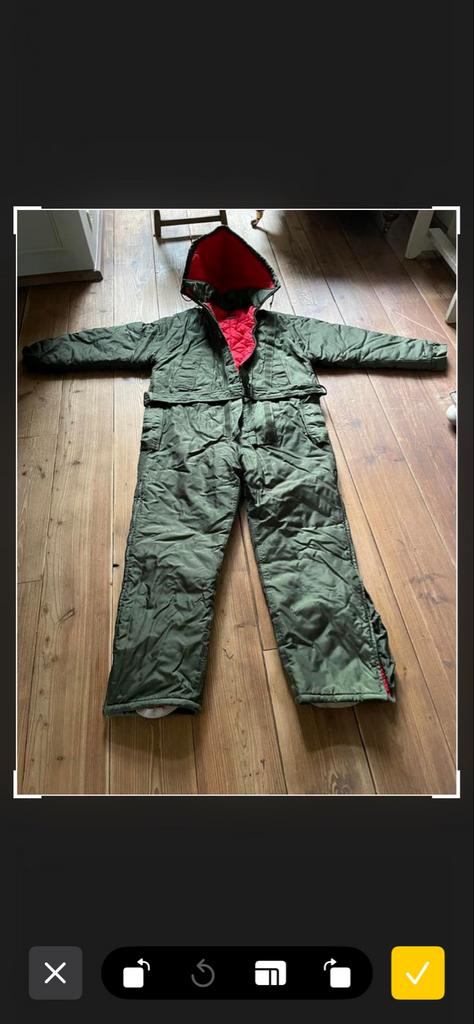 Groene vis Overall Maat L - Warm en Comfortabel, Ophalen, Gebruikt, Kleding, Nvt