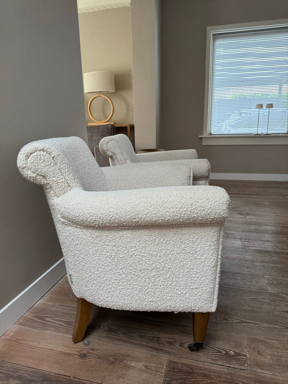 Riviera Maison Paramount Bouclé Fauteuils, Huis en Inrichting, Fauteuils, Zo goed als nieuw, Stof, 75 tot 100 cm, 75 tot 100 cm