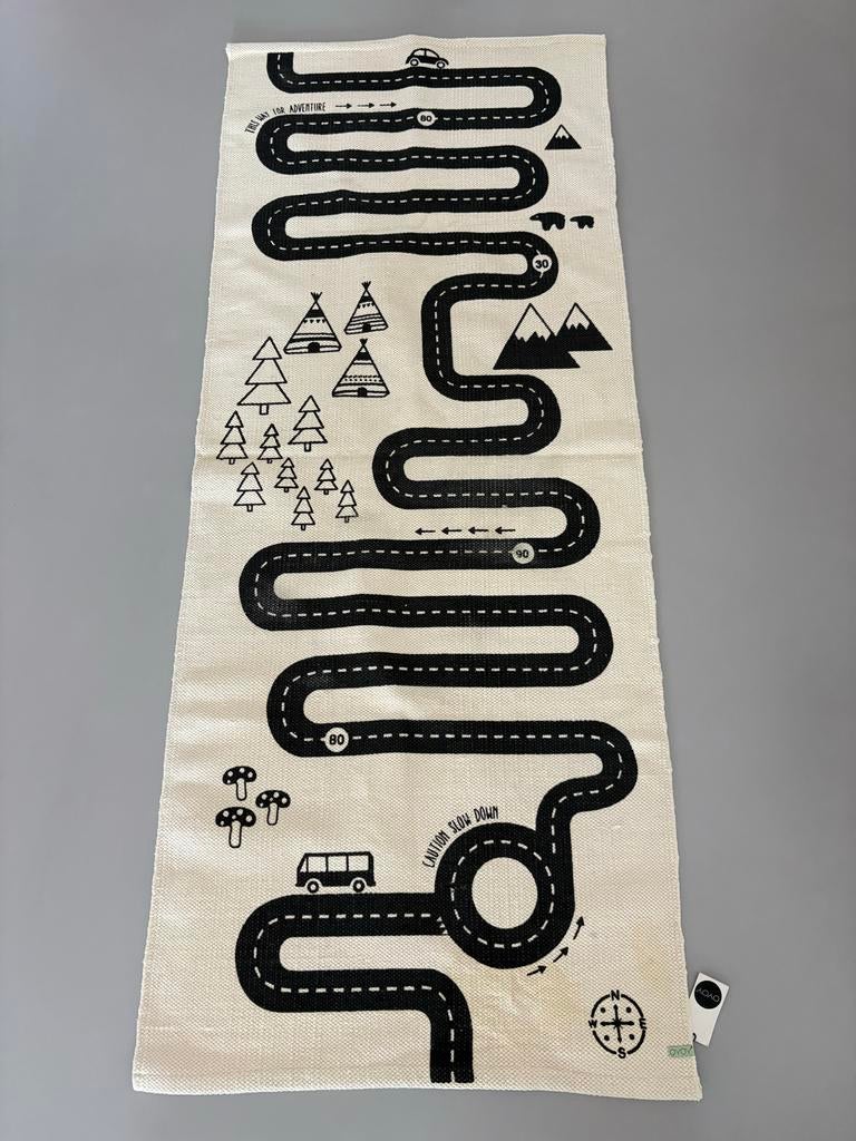 OYOY speelkleed met weg en illustraties, Huis en Inrichting, Ophalen, Vierkant, 50 tot 100 cm, Zo goed als nieuw