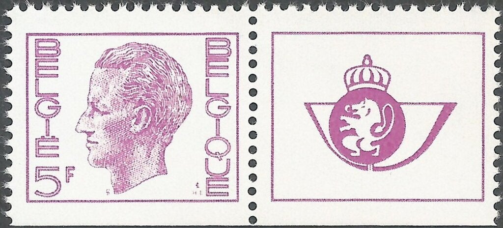 1702h - uitgiftejaar 1973 - koning Boudewijn 5 F postfris XX, Postzegels en Munten, Koninklijk huis, Orginele gom, Ophalen of Verzenden