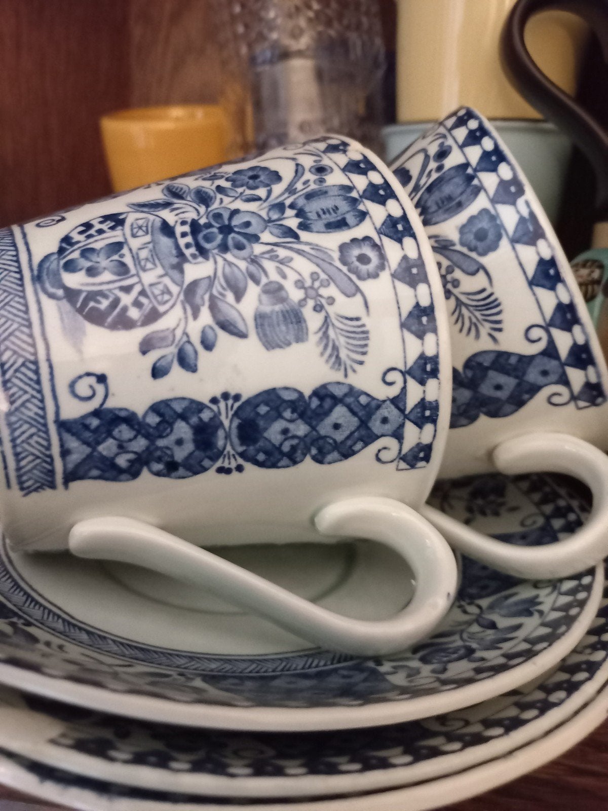 King Gustav Delfts Blauw Kop en Schotel Set, Ophalen of Verzenden
