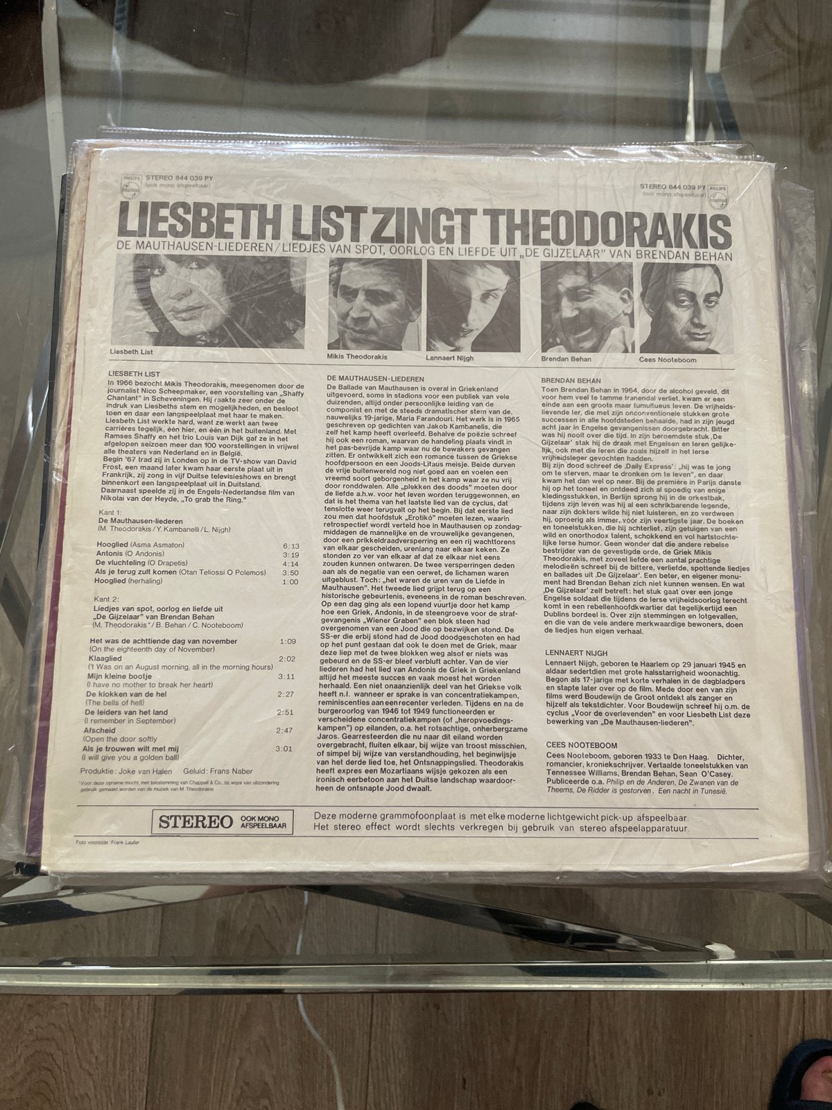 Liesbeth List zingt Theodorakis LP - Philips Stereo, Ophalen of Verzenden, Gebruikt, Album