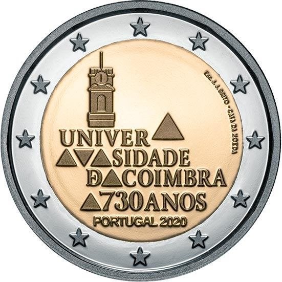 2 euro Portugal 2020 - Universiteit van Coimbra (UNC), Ophalen of Verzenden, Portugal, 2 euro, Losse munt