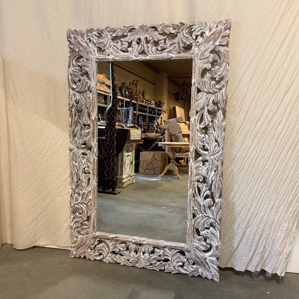 barok spiegel houten lijst 150 x 100 cm - Gratis bezorgd