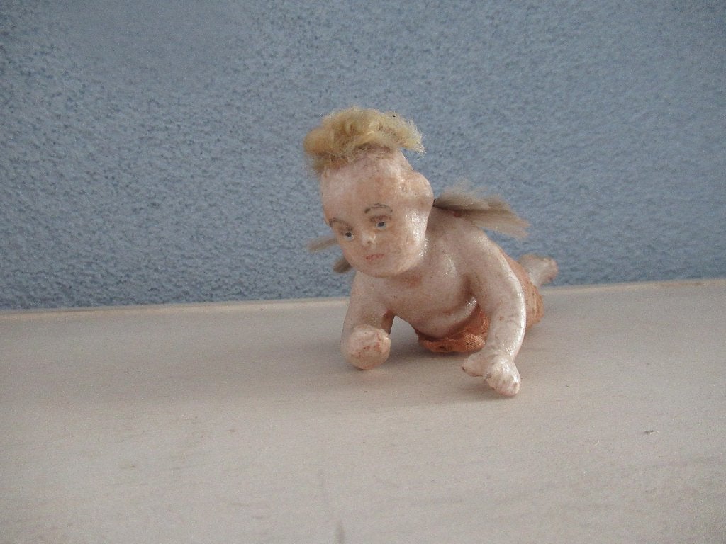 antiek kerst ornament - antieke zweef engel -, Ophalen