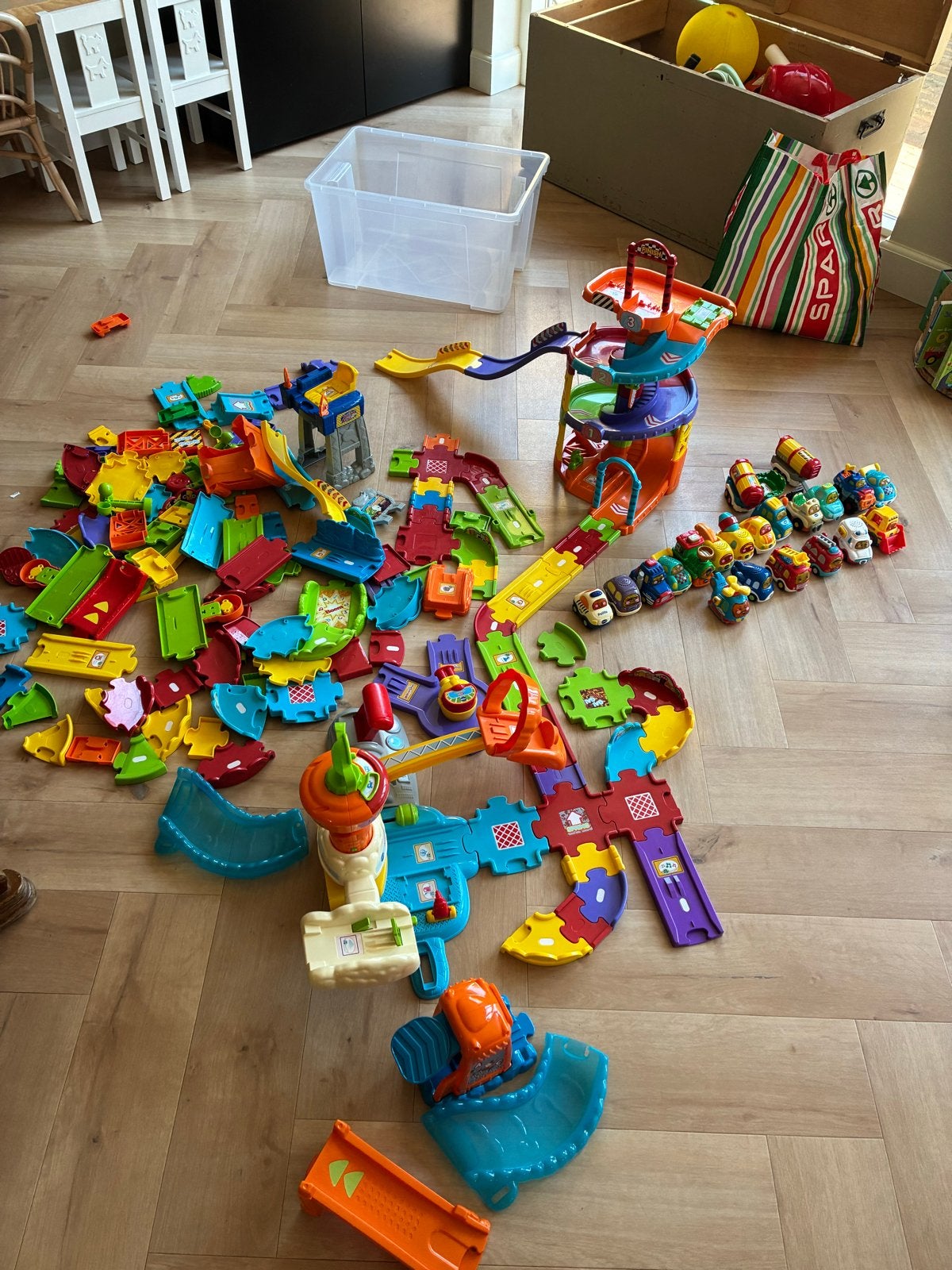 Grote set VTech Toet Toet Auto's met 19 voertuigen, Ophalen, Gebruikt