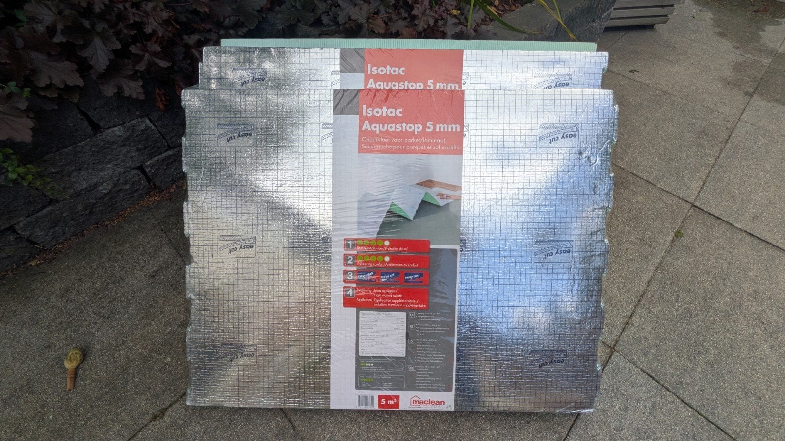 Ondervloer maclean Isotac Aquastop 5 mm - 12.5m², Overige materialen, Nieuw, 15 m² of meer, Ophalen