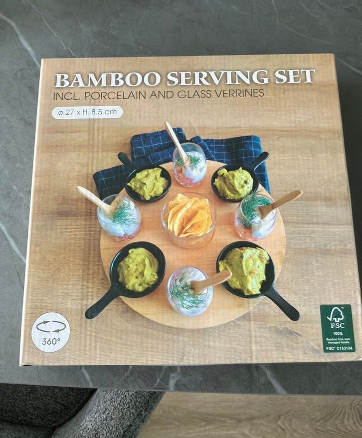 Bamboo serveerbord, Ophalen, Overige materialen, Overige typen, Nieuw
