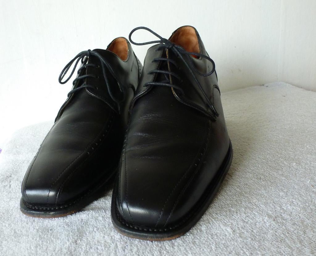 Floris van Bommel zeer mooie zwarte leren veterschoenen m41H, Kleding | Heren, Schoenen, Verzenden, Zwart, Floris van Bommel, Zo goed als nieuw