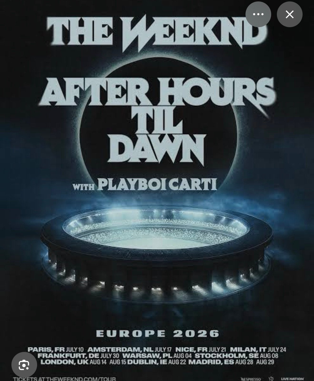 THE WEEKDN AFTER HOURS TILL DAWN VIP4 AFGEPRIJSDE KAARTEN, Twee personen
