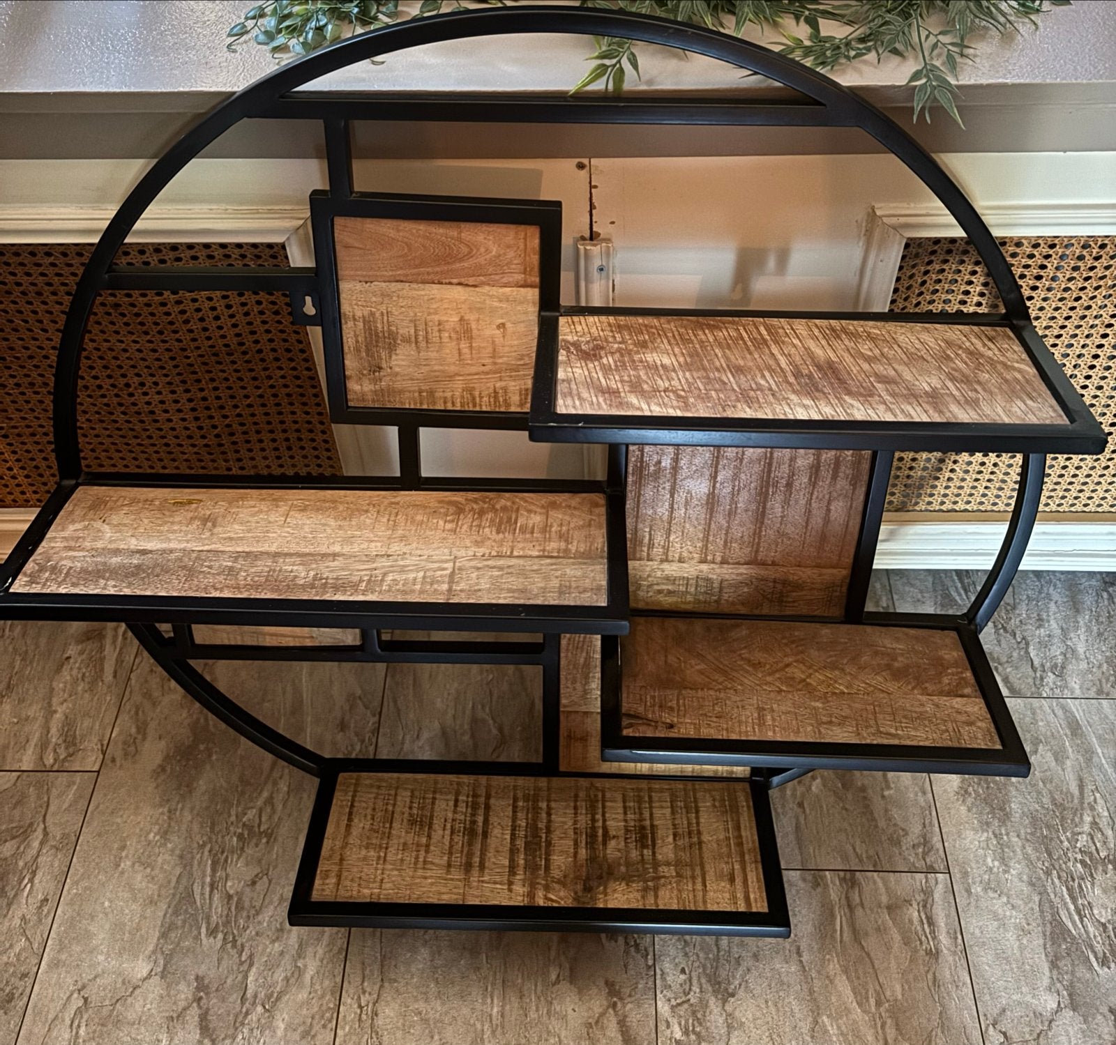 Ronde wanddecoratie massief mangohout  - Industriële stijl, Ophalen, Industrieel, Hout, Zo goed als nieuw