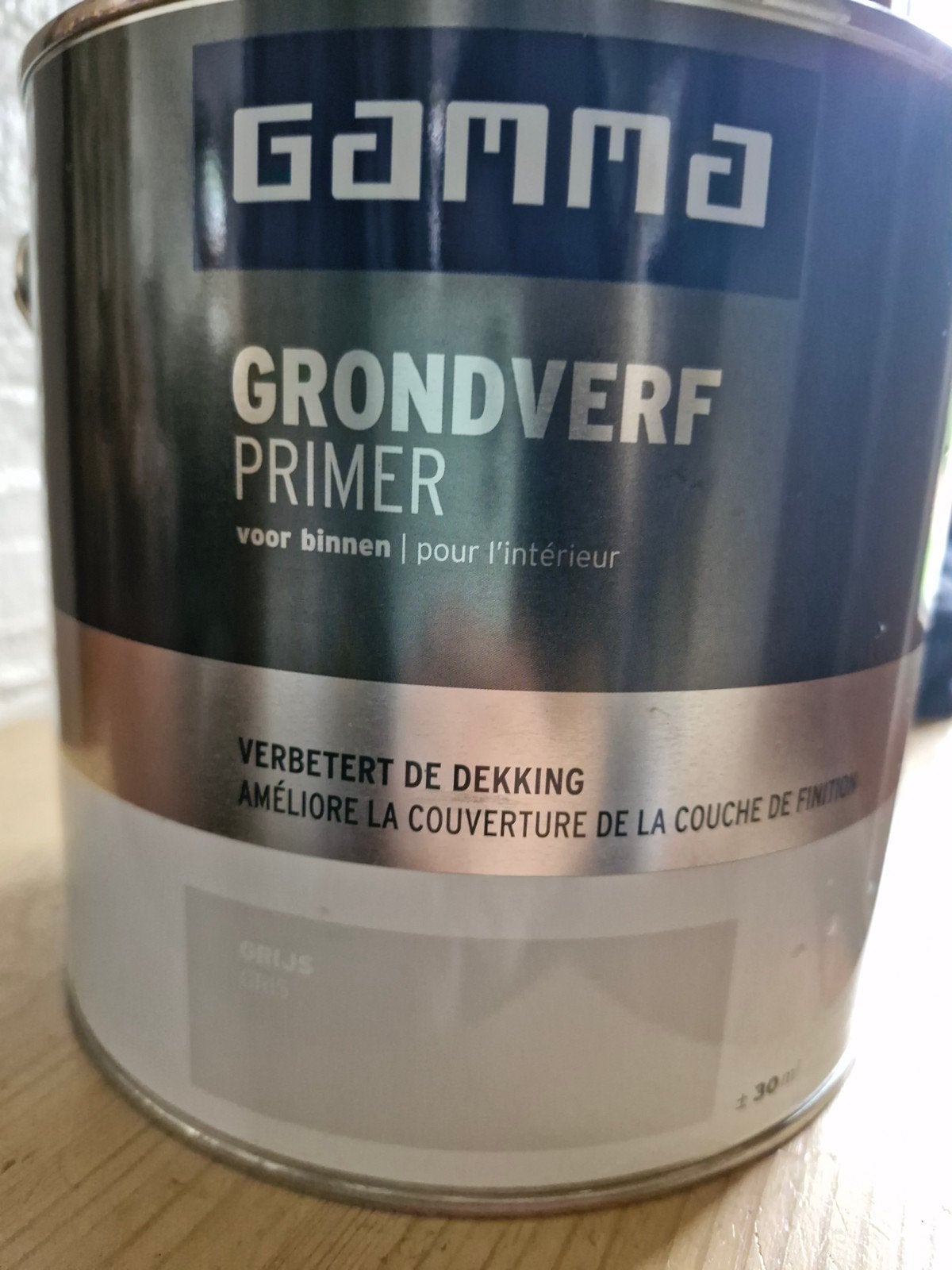 Grondverf voor Binnen Gamma kleur Grijs NIEUW!, Ophalen, Nieuw, Grijs