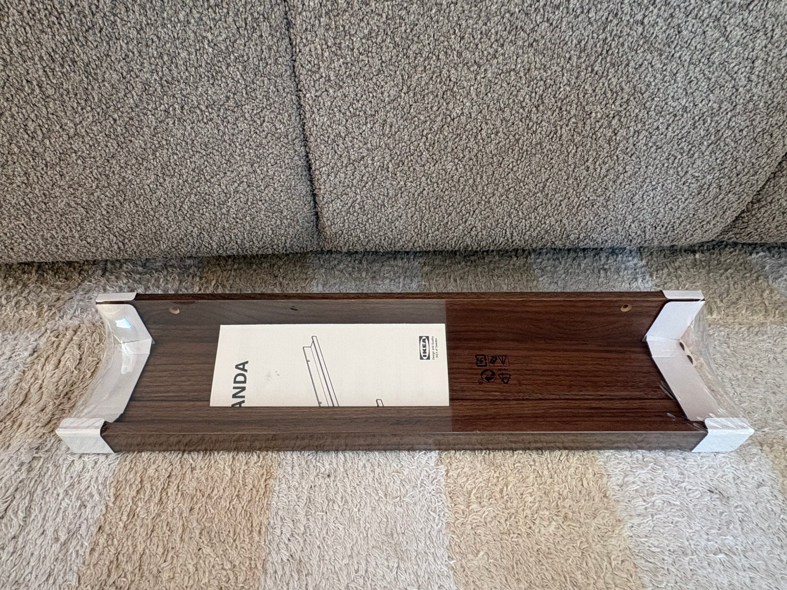 Ikea Mosslanda schilderij plank schap donker hout nieuw 55cm, Ophalen of Verzenden, Nieuw